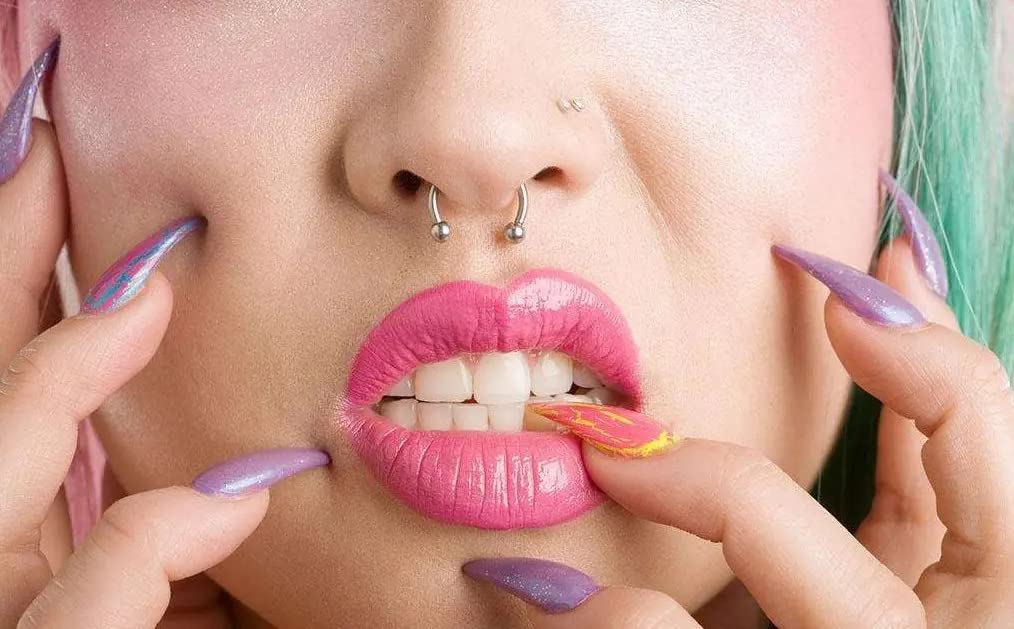 VitaCool Magnetic Septum Nose Ring Horseshoe Stainless Steel Faux Fake Septum Fake Nose Rings Non Piercing Clip On Nose Hoop Ring Nose Jewelry for Women Men (T5-Piece set)