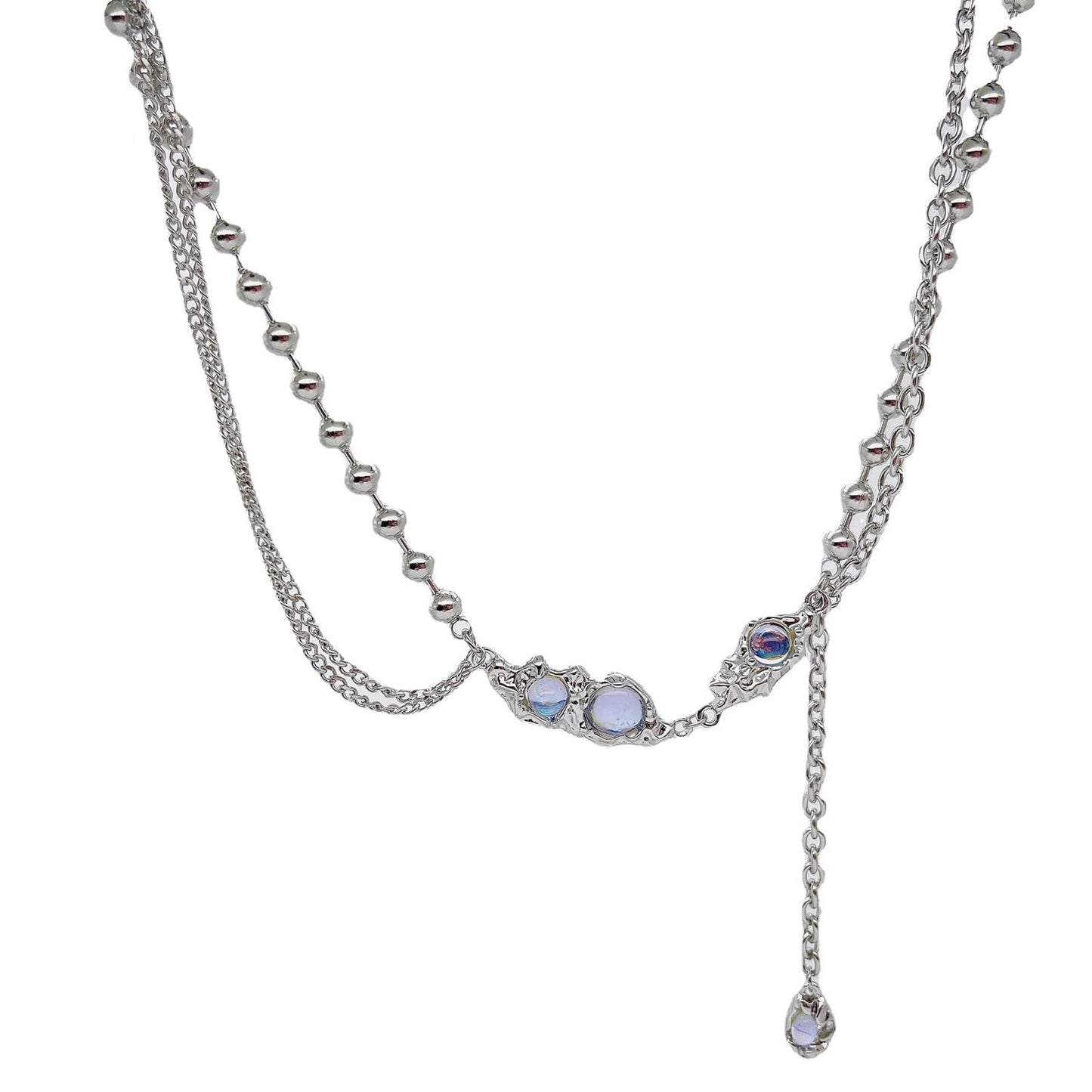 Buyongwant Irregular Necklace Y2k Moonlight Titanium Steel Fashion Women's Jewelry