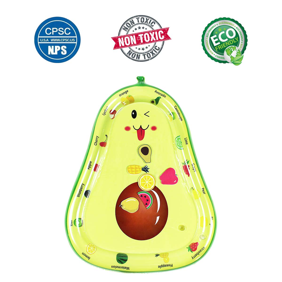ZHUYNXIR Baby Water mat, Infant Toys, Inflatable Play Mat Water Mat Baby Toys, Fun Early Development Activity Play Center for Newborn (33 x 26 inch)