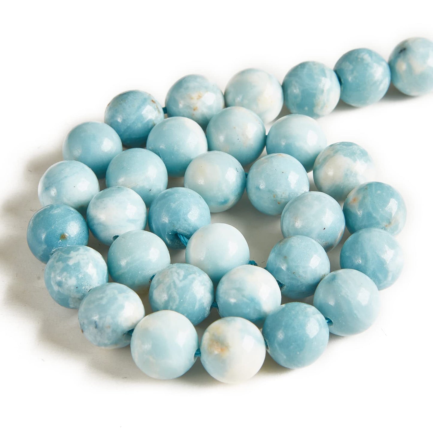 100pcs 6mm Larimar Beads Natural Gemstone Beads Round Loose Beads for Jewelry Making