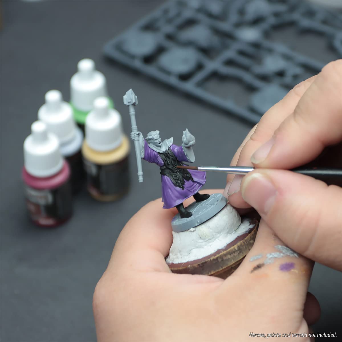 The Army Painter Gamemaster Character Brush Set - Precise Detail Brush Set Include 1 Small Detail Brush, 1 Monstrous Brush, 1 Drybrush Fine Detail Paint Brush, Small Paint Brush for Miniature Painting