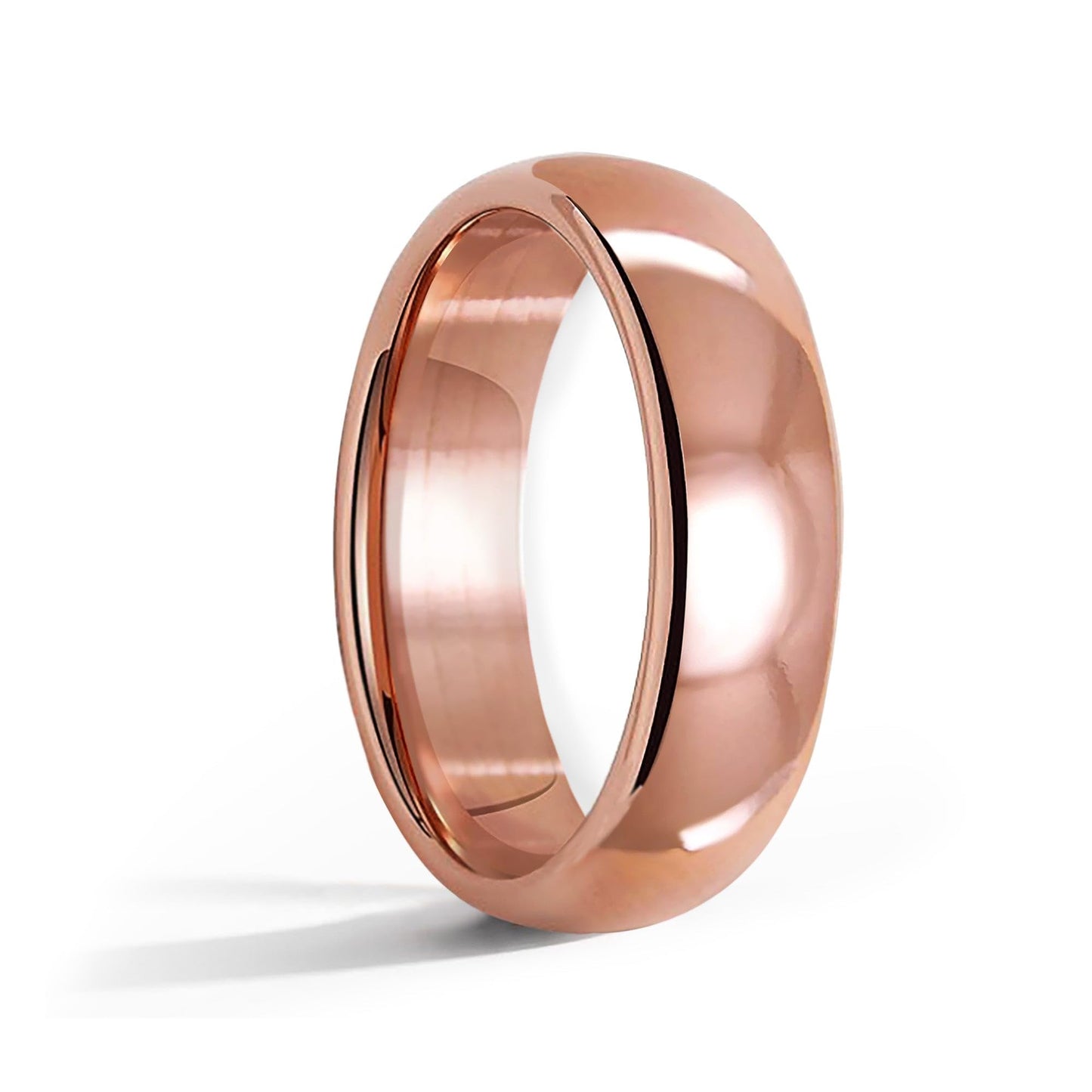 IVY & BAUBLE Pure Uncoated Solid Copper Ring for Men & Women — Lab-Tested, Raw Authentic Copper Band, Wellness Jewelry, Crafted in USA, 6mm, Size 9