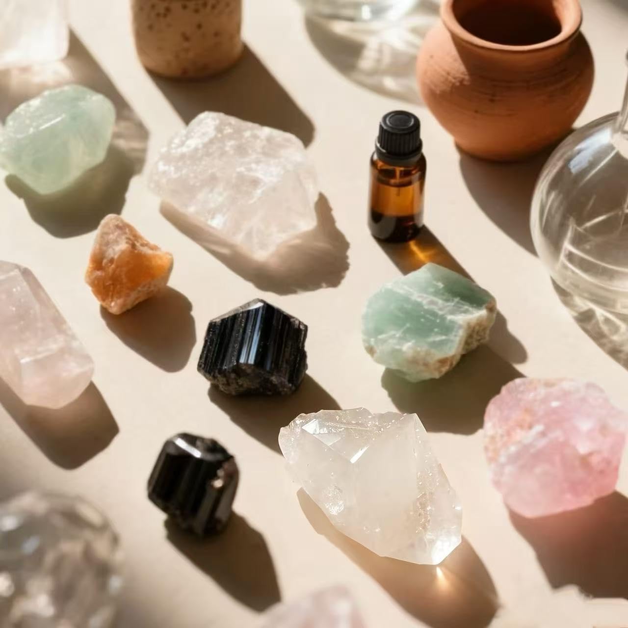 Sulanvi Bulk Raw Crystals - Beginner DIY Healing Crystal Set, 0.6-1.2” Natural Unpolished Gemstones for Terrarium, Meditation, Tarot, Grids, Aroma Stone, 0.45lb (Smoky Quartz-S)