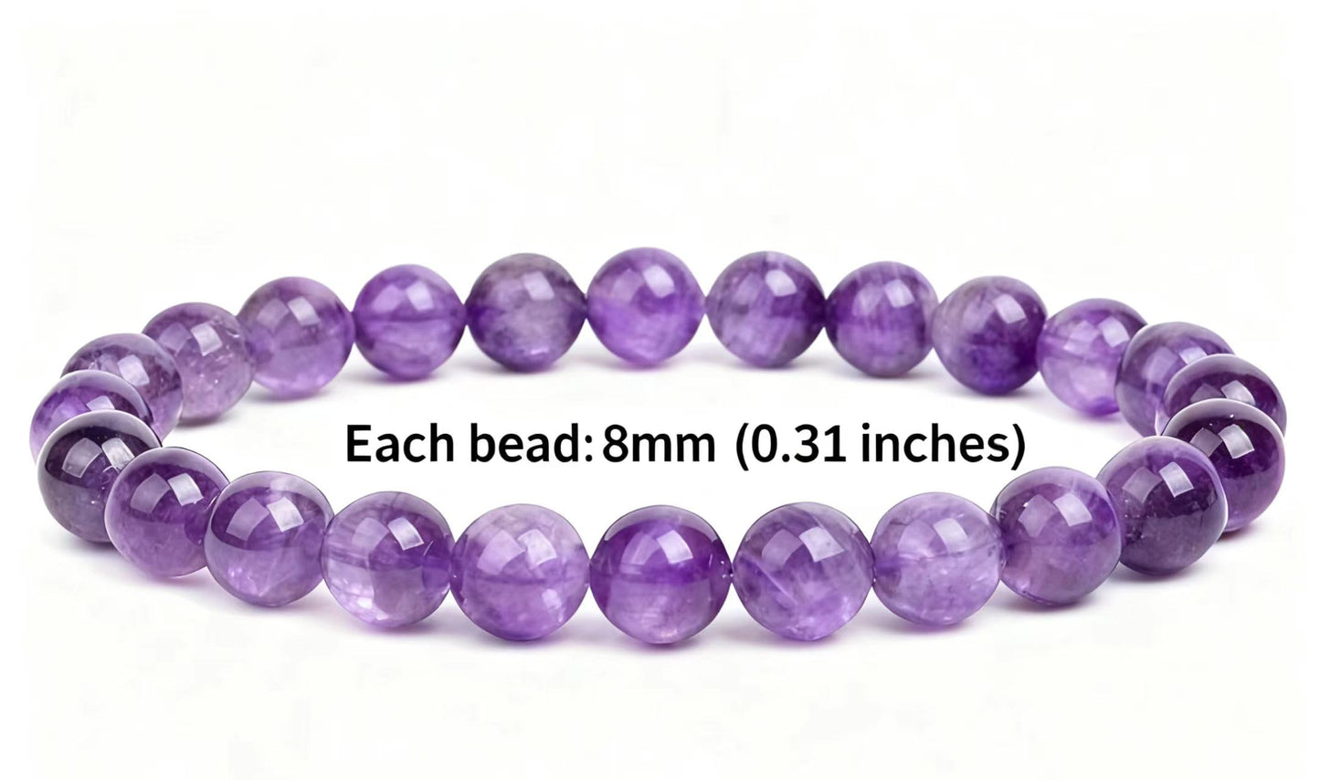 3APure Natural Amethyst Bracelet Attracts Good Luck, Accumulates Wealth, and Enhances Romantic Relationships, Exquisite Design