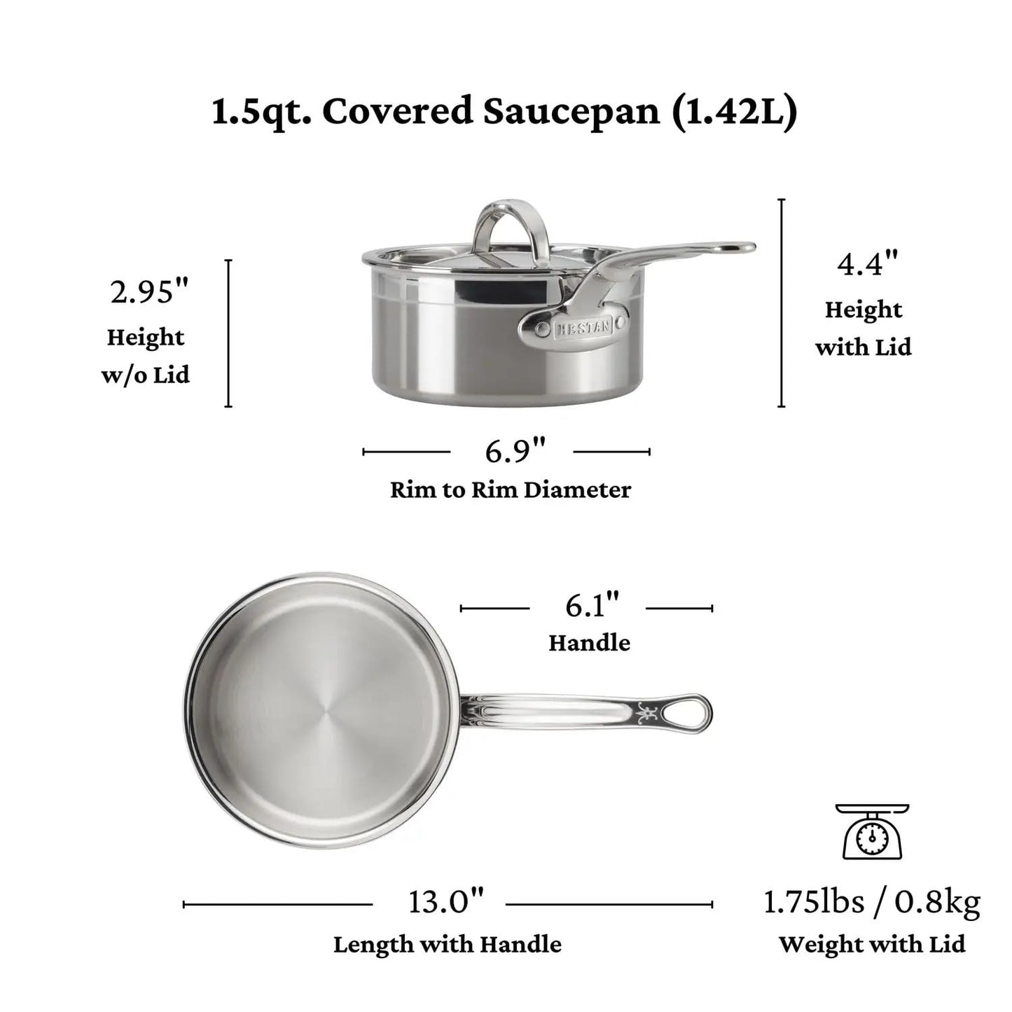 Hestan - ProBond Collection - Professional Clad Stainless Steel 10-Piece Ultimate Cookware Set, Induction Cooktop Compatible