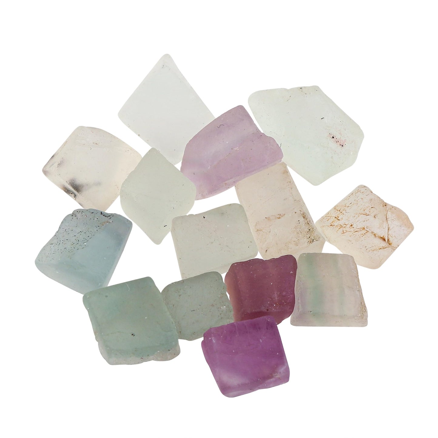 CRYSTALIS Wholesale 50 carats Natural Multi Fluorite Raw Crystals, Loose Gemstone, Bulk Rough Jewelry Making Supply, Chakra Healing Raw Stones, Wire Wrapping, DIY, Gem Collection