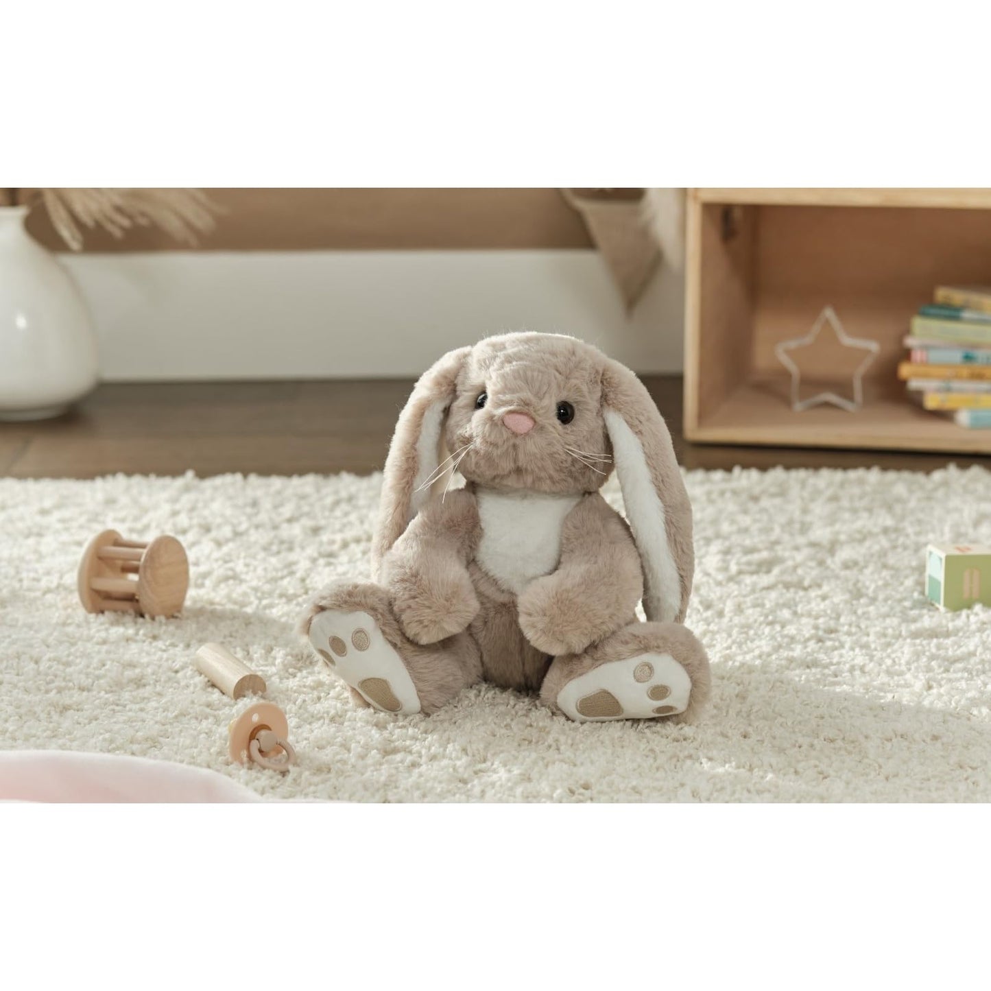 Bearington Boomer Easter Bunny Stuffed Animal - 10.5" Premium Soft Plush Easter Stuffed Animals for Everyday Cuddles and Playtime - Adorable Bunny Rabbit Plush Gift for Babies, Toddlers, and Kids