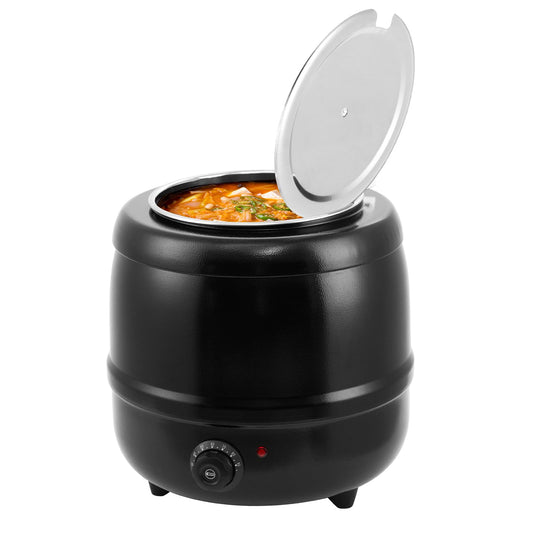GarveeHome Soup Warmer, 13.7 Quarts Commercial Grade Soup Kettle with Hinged Lid and Detachable Stainless Steel Insert Pot, Food Warmer with Anti-Scald Handle for Restaurants, Buffet, Catering