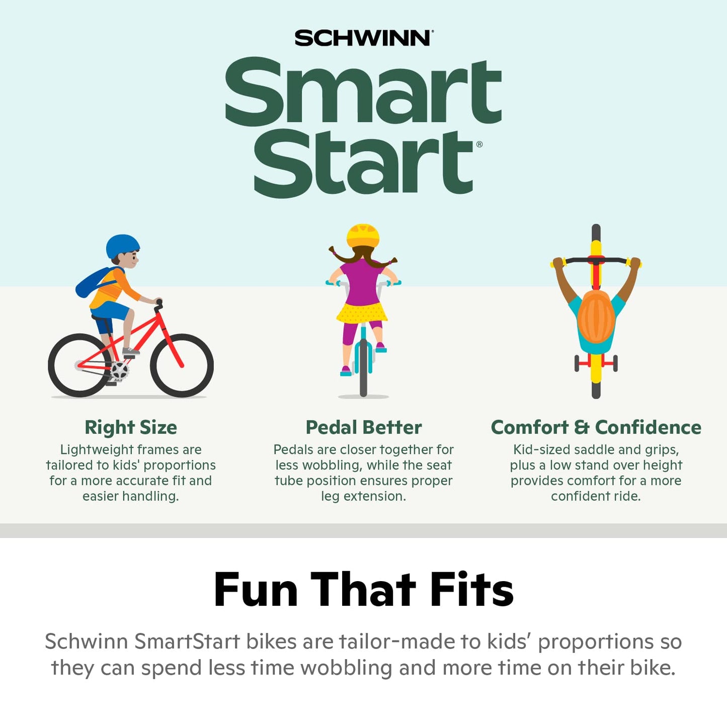 Schwinn Koen Bike, 14 Inch Bike for Kids Ages 3-4, SmartStart Ergonomic Design for Kids, Adjustable Seat Grows with your Child, Rear Coaster Brake and Front Caliper Brake, Training Bicycle