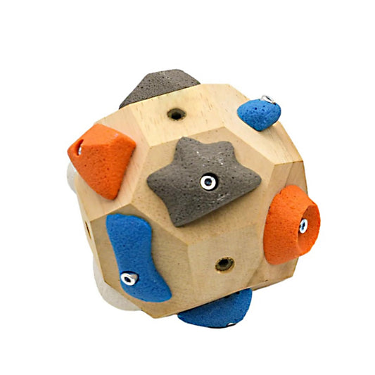 QZAVIRE Handcrafted Boulder Block - Boulder Ball for Hand Climbing, 3D Rock Climbing Training Balls with Holds Build Strength and Precision Unique Rock Climb Gift