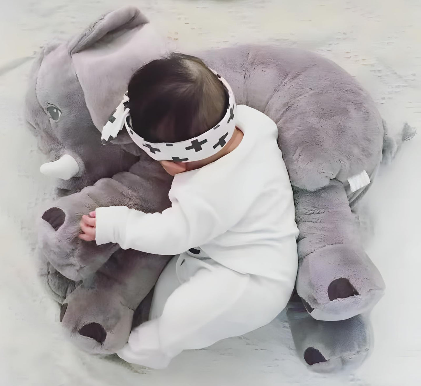 Ryttir 24 Inch Fuzzy Large Elephant Stuffed Animal, Soft Stuffed Elephants Plush Toy Newborn Gift, Funny Elephant Gifts for Baby Women Girls Boys