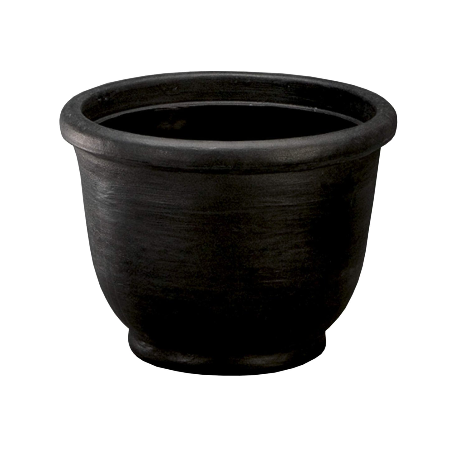 Crescent Garden Agave Planter, Classic Lightweight Resin Planter - UV-Resistant Flower Pots - Indoor & Outdoor Pot for Flowers, Houseplant, Herbs, 21" W x 17" H (Caviar Black)