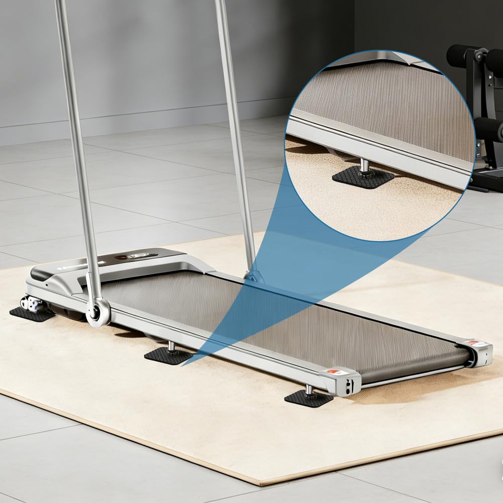 6Pcs Treadmill Mat Pads, Anti Vibration Mat for Treadmill, Washing Machine Pads, Shock Absorbing Bases for Stationery Bike, Home Gym Station, Include Storage Bag