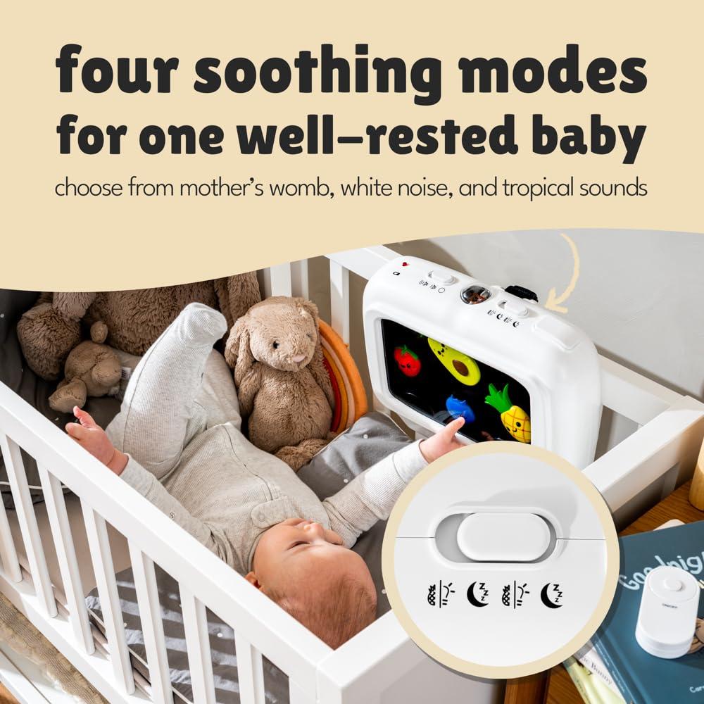 Dreams Baby Soother – Portable Baby Soother, Sound Machine & Nightlight | Gentle Motion, Calming Tropical Sounds & Remote | Clip-On for Crib, Car Seat & Nursery