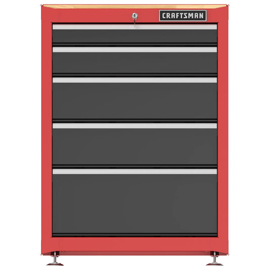 CRAFTSMAN Garage Storage Cabinet, Metal, Freestanding, 5-Drawers (CMST22602RB)