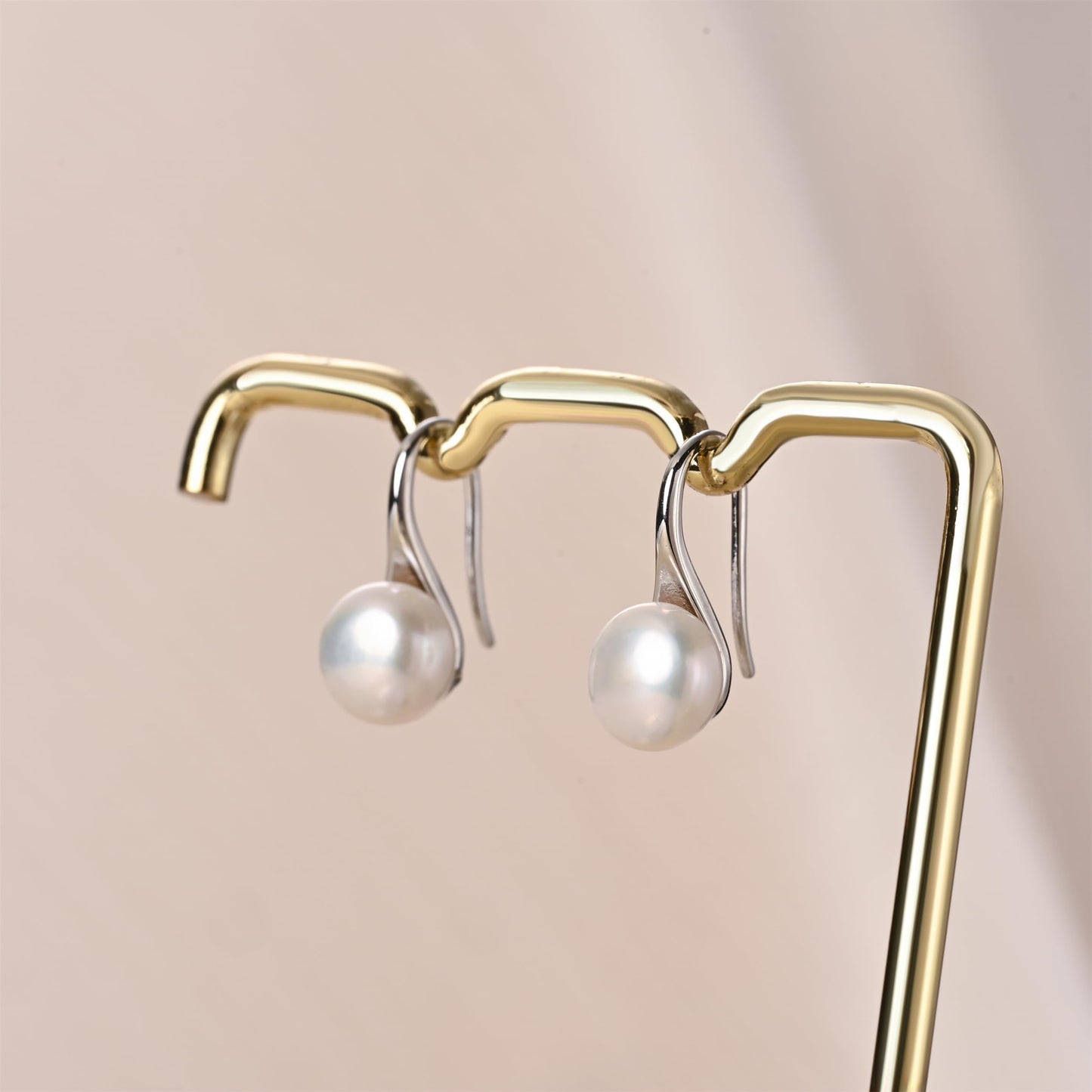 HENGSHENG Pearl Jewelry Set For Women 927 Sterling Silver Necklace Pearl Pendant & Pearl Earrings Freshwater Pearl Drop Jewelry Set for Wedding Prom Gift