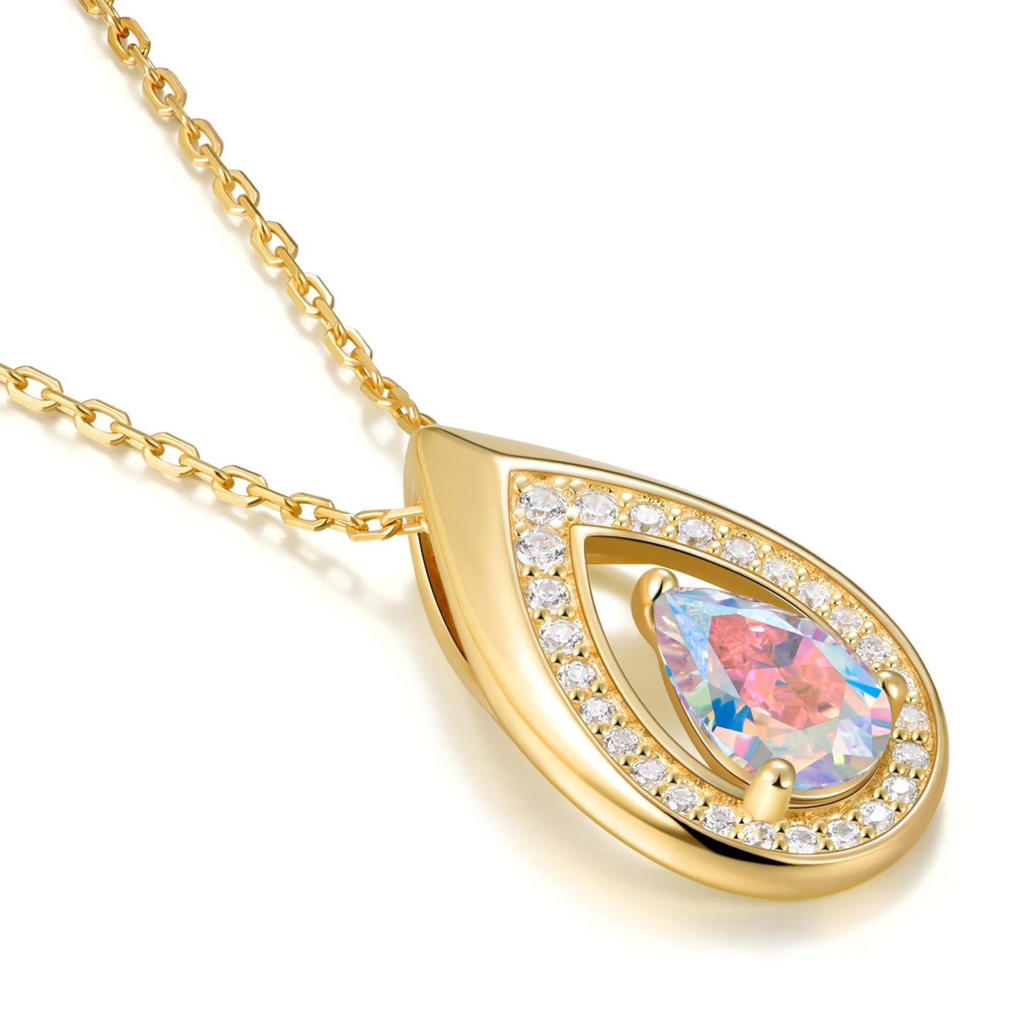 Kstyle 14k Gold Alexandrite June Birthstone Pendant Necklaces for Women Valentine's Day Birthday Gift Anniversary Jewelry for Wife Daughter Grandma Mom Sister Non Tarnish
