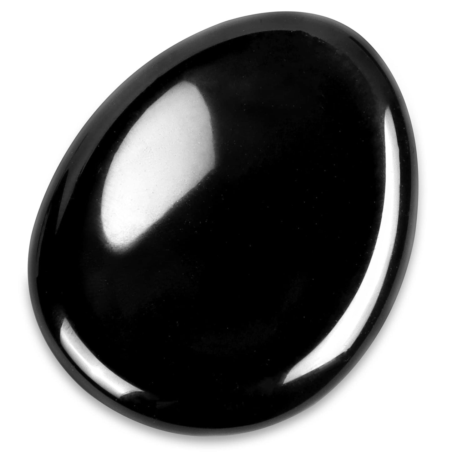 Artistone 1.5" Black Obsidian Crystal Thumb Worry Stone for Anxiety Chakra Crystals Palm Pocket Stone Healing Crystal for Stress, Meditation Reiki, Calming Stone Gifts