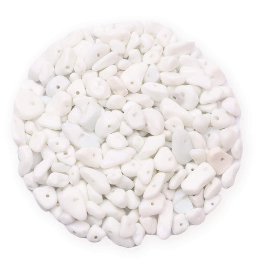 500 pcs Natural Chip Stone Beads Multicolor 5 mm to 8 mm Irregular Gemstone Healing Crystal Loose Rocks Bead Hole Drilled DIY for Bracelet Necklace Earrings Jewelry Making Craft