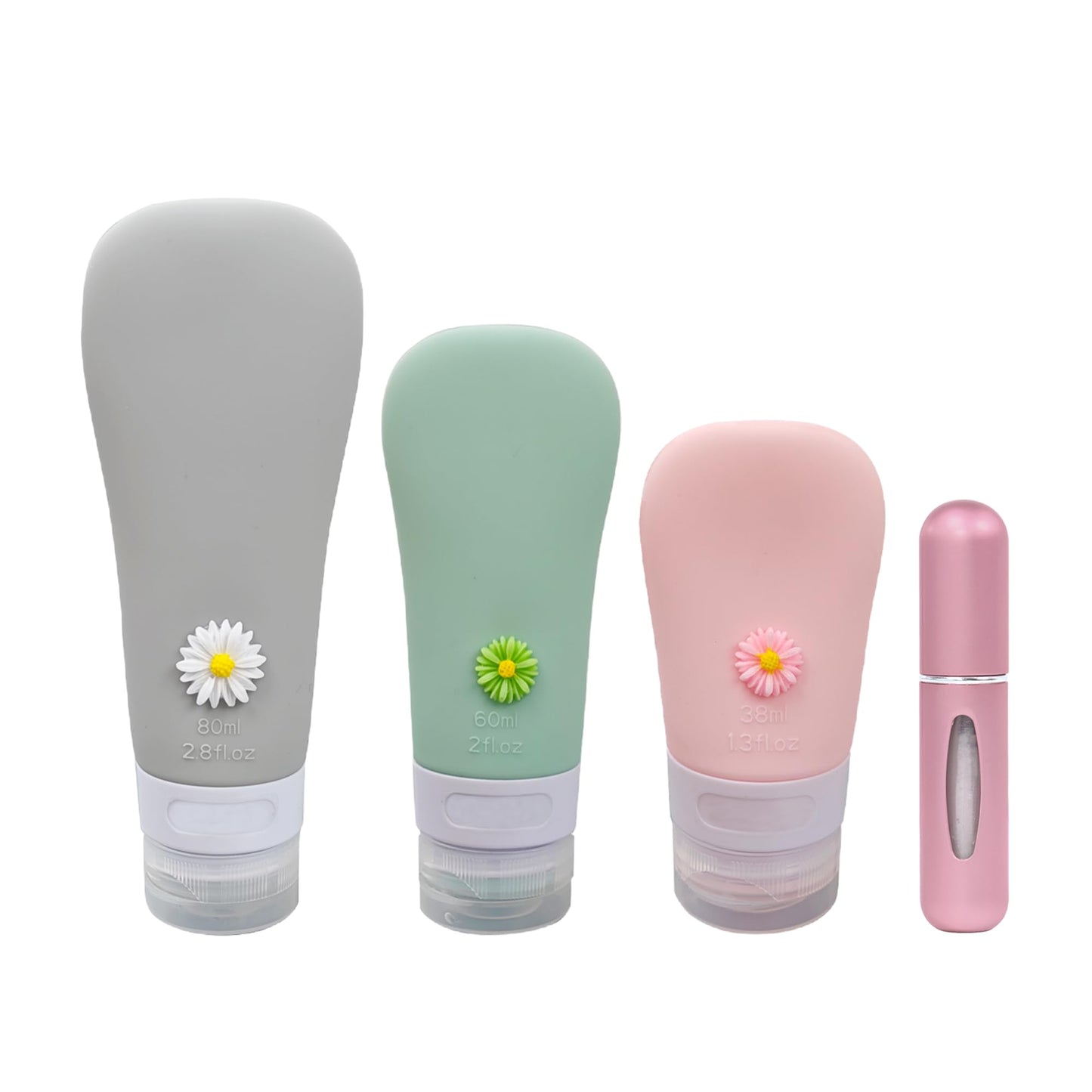 CATCH ON Travel Bottles for Toiletries, Silicone Travel Size Containers, Leak Proof Refillable Liquid Shampoo and Conditioner Travel Essentials Toiletry Bottles