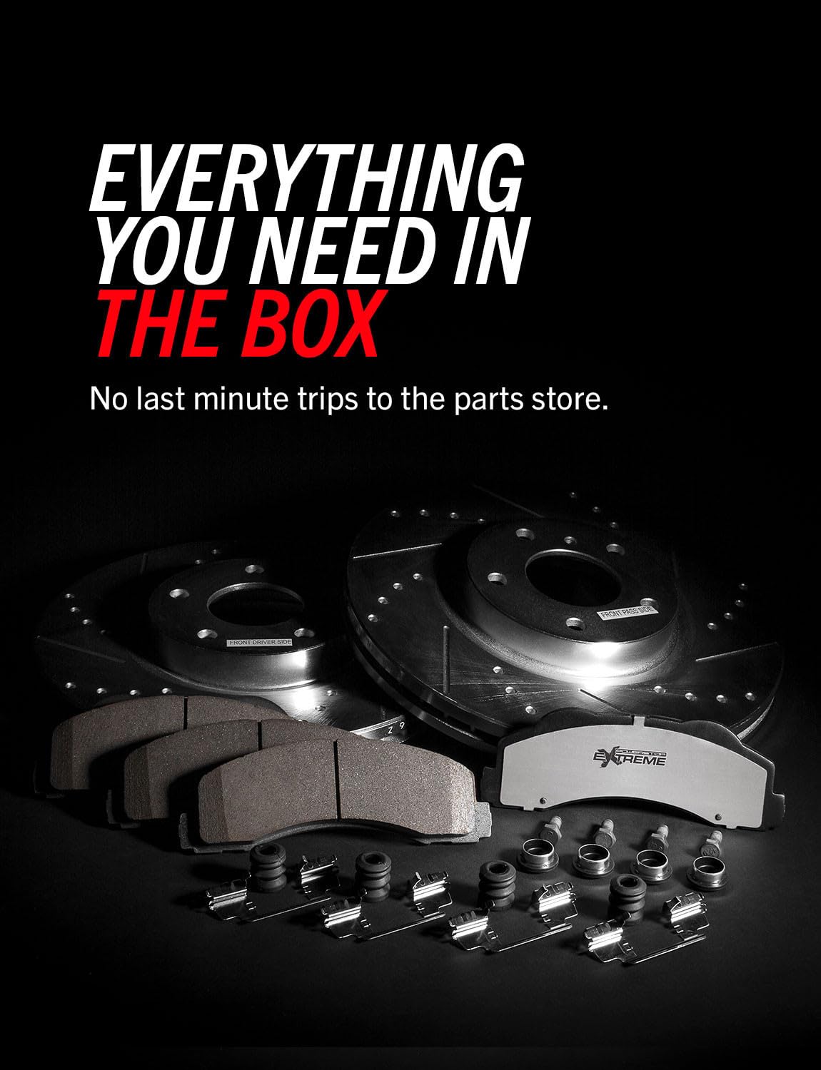 PowerStop Front & Rear Brake Kit For Ram 3500 2013-18 - Truck & Tow Carbon Fiber Ceramic Brake Pads + Drilled & Slotted Rotors Upgrade, K7141-36