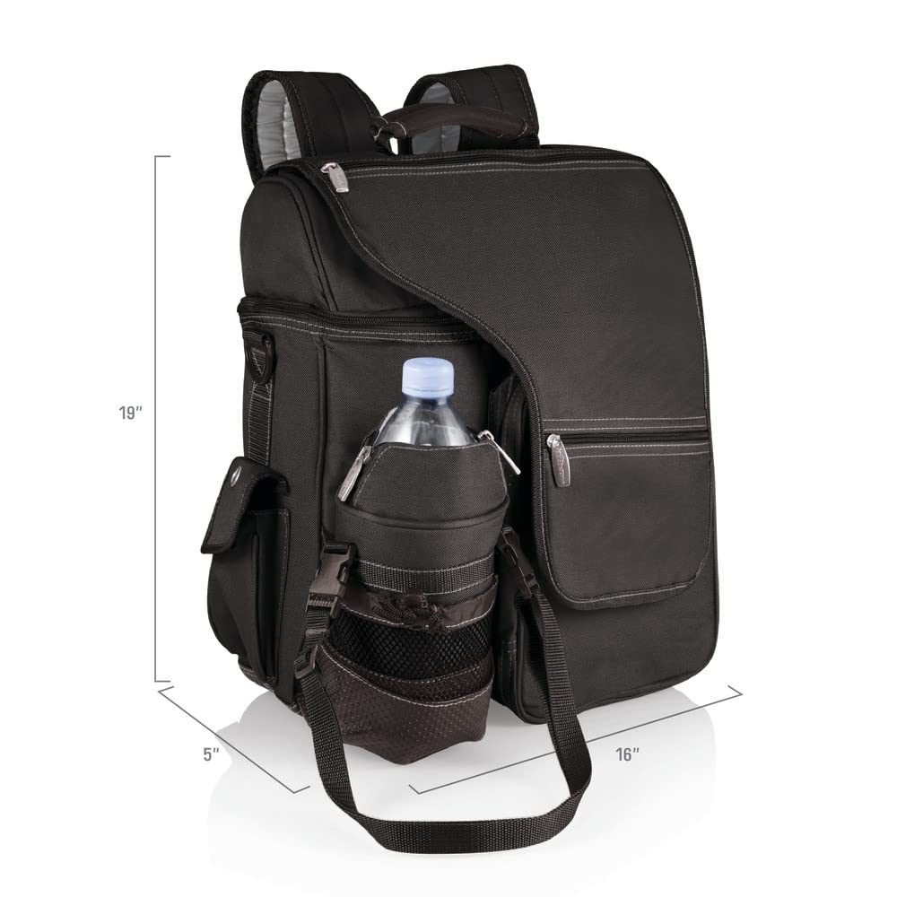 PICNIC TIME NCAA West Point Black Knights Turismo Backpack Cooler with Water Bottle Carrier - Soft Cooler Backpack - Travel Cooler Bag