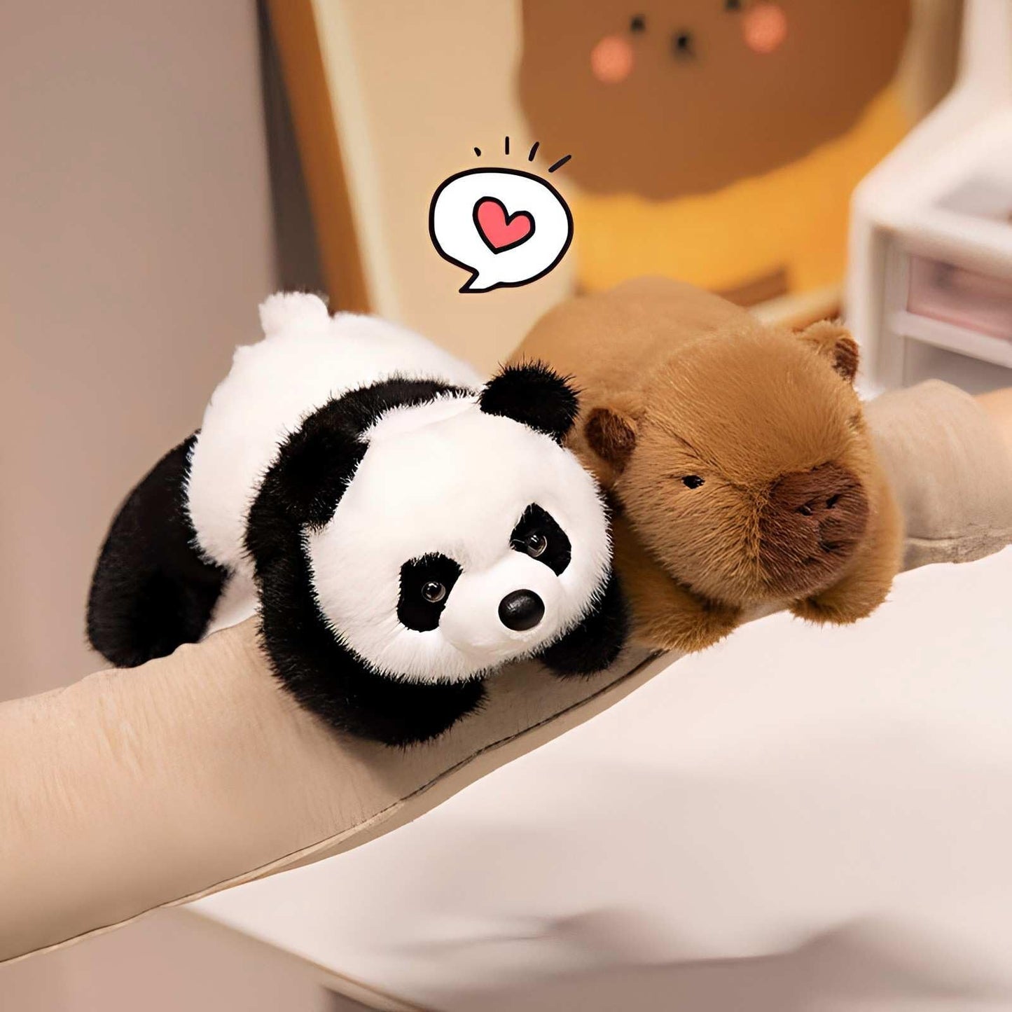 Karoeiwa Mini Palm-Sized Capybara Stuffed Animal 7.8 inch Soft Small Cute Capibara Plush Doll Plushies Toys Decoration Gifts for Kids Brown
