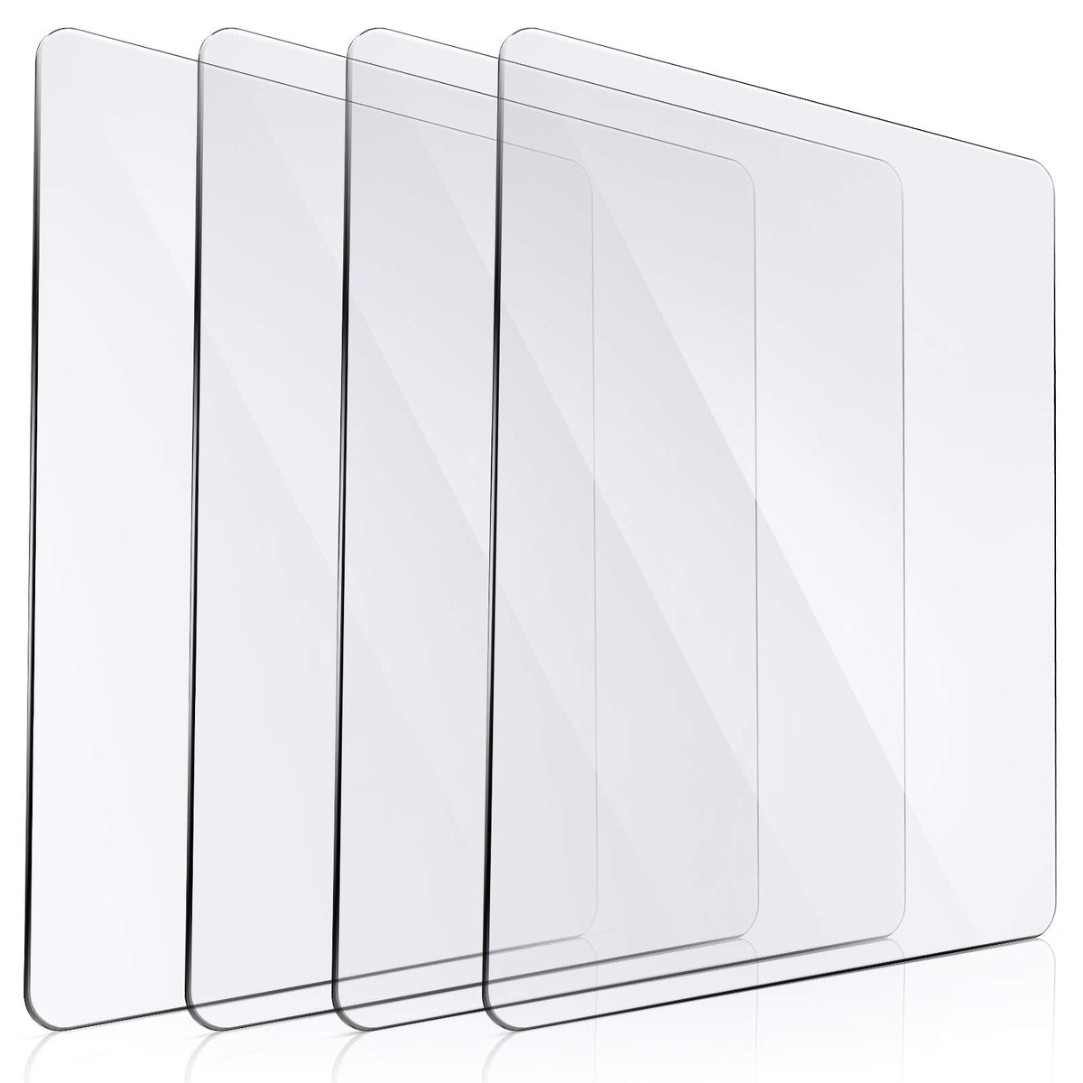 Blulu 4 Pieces Transparent Acrylic Cutting Pads, 8.7x6.1x0.1 Inch Die Cutting Plates for Small Die-Cutting Machines, Embossing Craft Pads for DIY Scrapbooking Card Making (8.7 x 6.1 Inch)