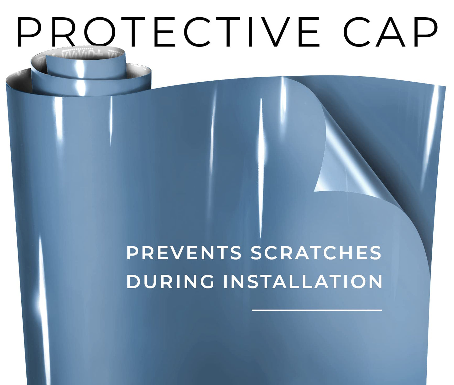 VViViD+ Ultra Gloss China Blue 50ft x 5ft Vinyl Car Wrap Premium Paint Replacement Film Roll with Nano Air Release Technology, Stretchable Protective Cap Liner, Self Adhesive, Indoor Outdoor
