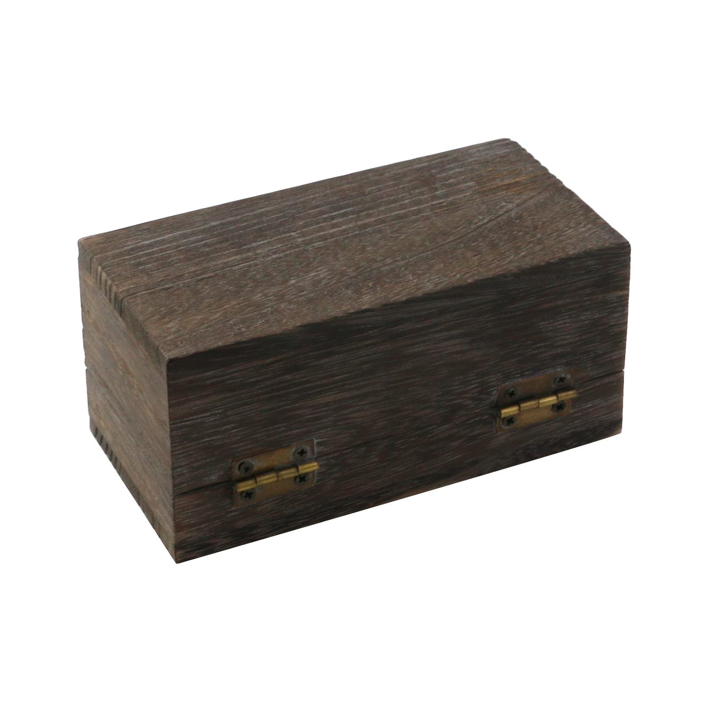 Tighall Antique Wooden Box with Hinged Lid and Lock Rectangle Wooden Storage Box Decorative Wood Box for Crafts, Hobbies, Gifts, and Jewelry Box