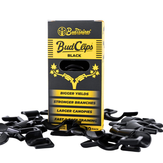 BudTrainer BudClips for Optimal Plant Growth | Universal Size LST Clips | Durable Plant Support Clips to Bend or Interlock Stems for Abundant Harvest | Gardening at Any Growth Stage (Black, 20pk)