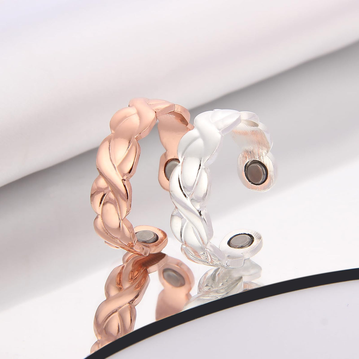 BioMag Lymphatic Drainage Copper Ring for Women, 99.99% Pure Copper Healing Magnetic Therapy Rings,Gifts for Women
