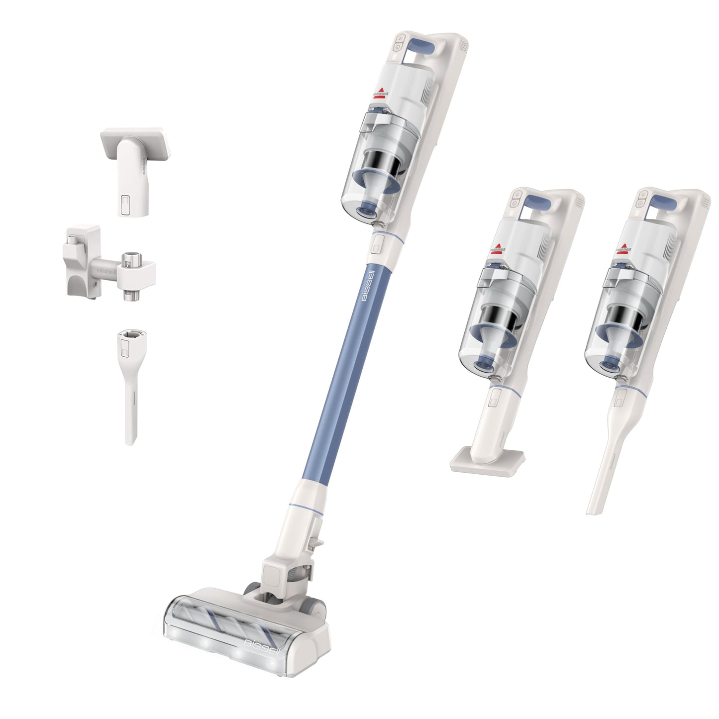 Bissell PowerClean 200W Self-Standing Cordless Vacuum w/Tangle Free Brush Roll, Removeable Battery, Wall Mount, Upholstery Tool & Bright Headlights, 4173