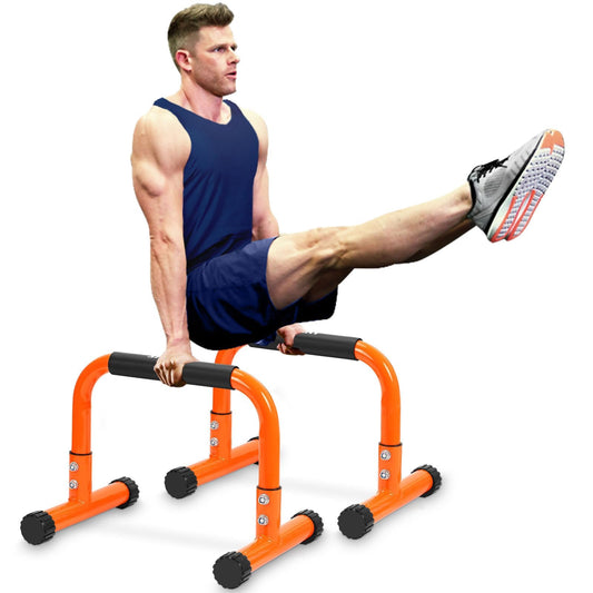 TABEKE Push Up Bar, 12 Inch High Non-Slip Parallettes Bars & Dip Bars With Foam Handles, Heavy-Duty No Wobbling Calisthenics Equipment For Handstand, L-Sit, Gymnastics, Strength Training Home Gym Use