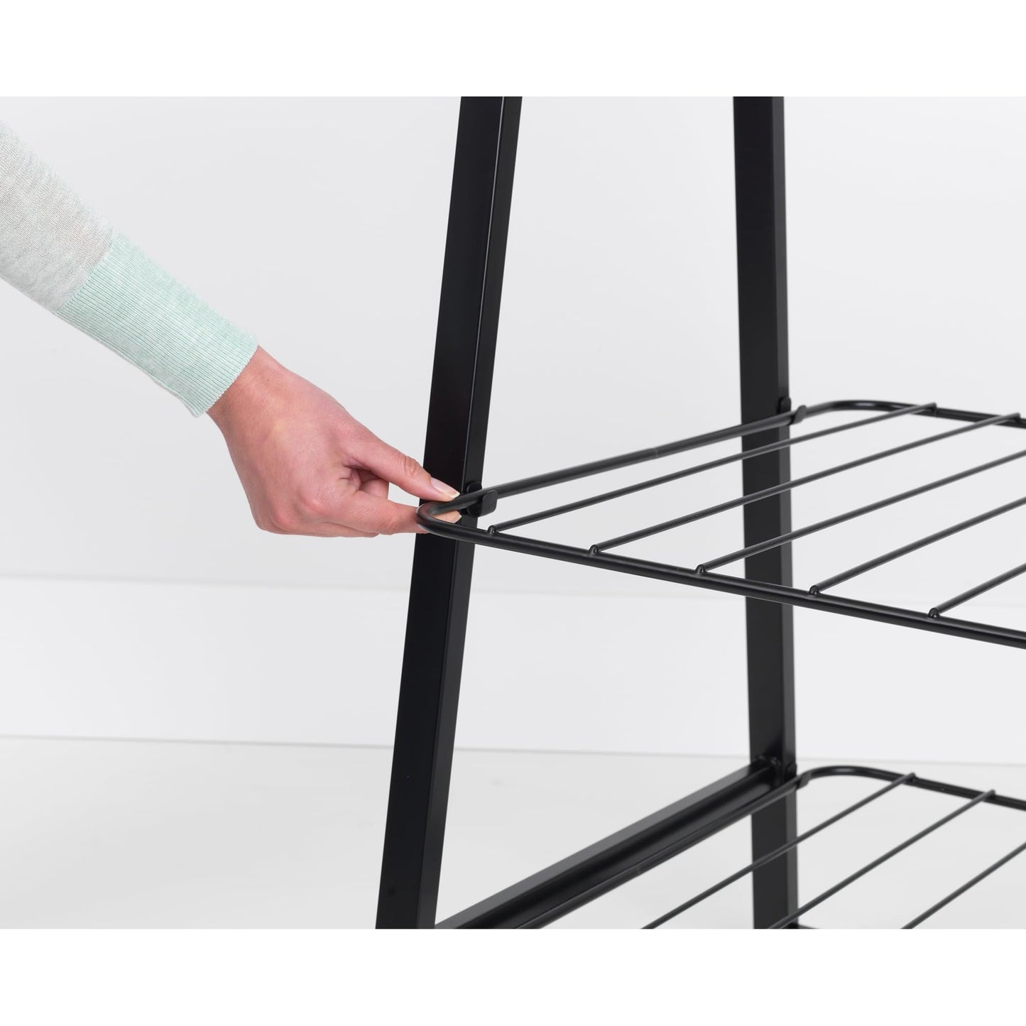 Brabantia - Linn Clothes Rack - Multi-Functional - Space Saver - Adjustable Shelves - Wardrobe Hanging - Drying Rack - Freestanding - Stable - Black - Small