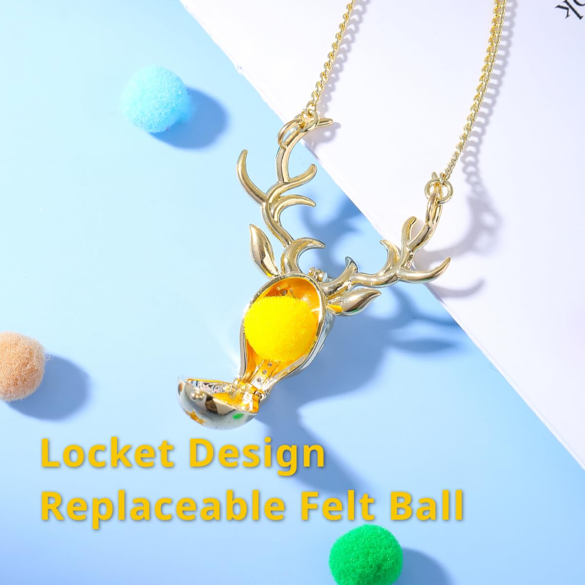 LOMEVERSE Essential Oil Diffuser Necklace - Hidden Scent Locket Jewelry for Anxiety & Stress Relief - Discreet 316L Stainless Steel Aromatherapy Necklace with Cubic Zirconia Buck Pendant - Yoga Self Care Gifts for Women, Mom, Nurse