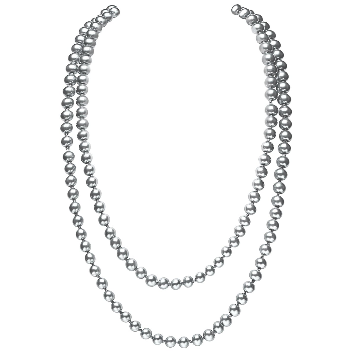 BABEYOND Long Pearl Necklace Faux Pearls Necklace Set 1920s Gatsby Costume Jewelry