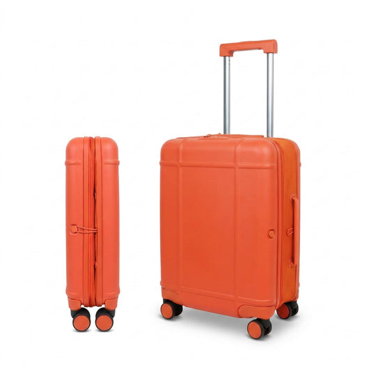AEROARTLY Premium Slim Luggage, Collapsible & Expandable Matte Hard Shell Suitcase with Wheels & TSA Lock, 20-inch Airline Approved, Lightweight & Durable Rolling Carry-on, with Luggage Cover
