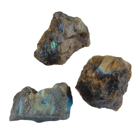 3-5Pcs Labradorite Natural Raw Crystals 1''-2'' Rough Stones Rocks for Tumbling Polishing Cabbing Gemstones Crystals and Healing Stones for Wicca Reiki,Fountian Rocks for Decorations (Labradorite)