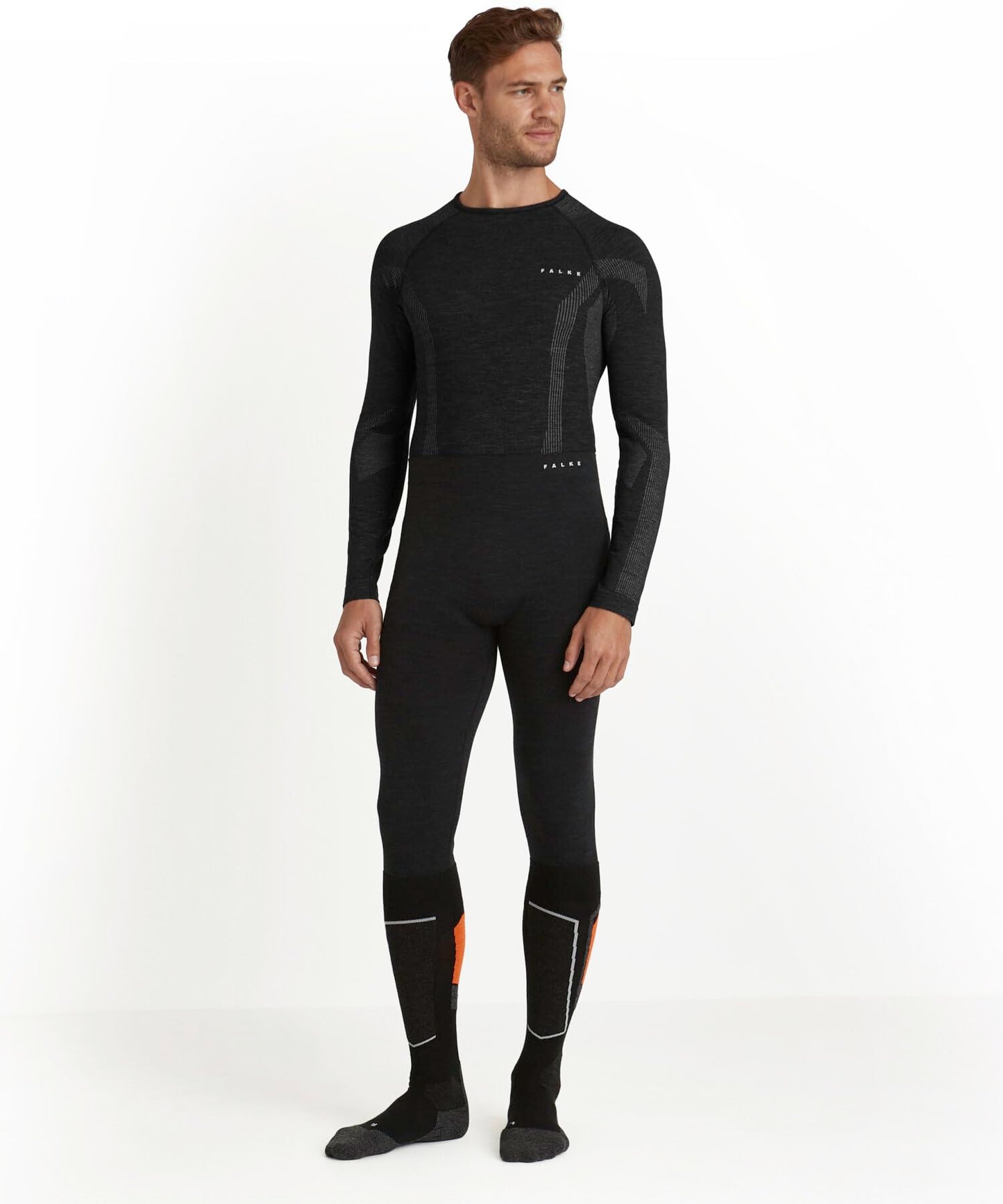 FALKE Men's Wool Tech. 3/4 Tights Base Layer Bottom, Thermal Breathable Quick Dry, 1 Piece