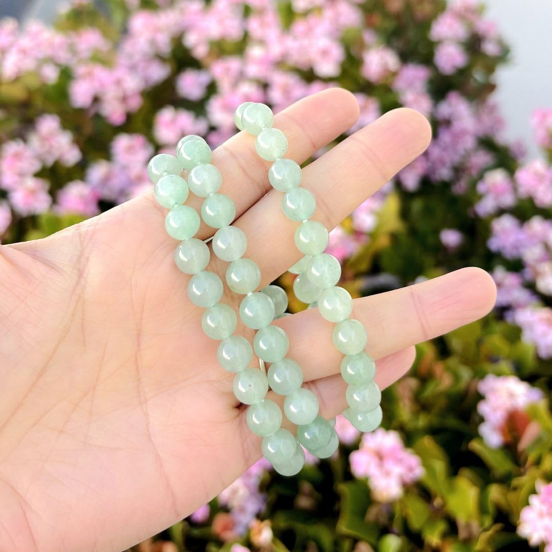 Adabele Real Natural Green Aventurine Gemstone Beaded Bracelet 7.5 inch Stretch Chakra Healing Crystal Stone Jewelry Women Mom Gift (Unisex) GB8-B22