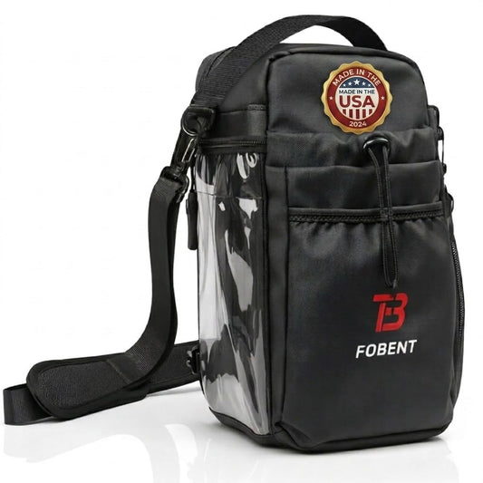 FBT Fobent Magnetic Gym Bag with Phone Pocket & Bottle Holder, 3 N52 Magnets, Full Non-Slip Back, Compact Gym Organizer for Racks & Machines, Holds Keys, Towel, Straps & Workout Essentials