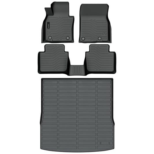 Auxko All Weather Floor Mats Cargo Liner Fit for Mazda CX-50 2026 2025 2024 2023 Not for Hybrid TPE Rubber Liners CX50 Accessories All Season Guard Odorless Anti-Slip Floor Mats Cargo Liner