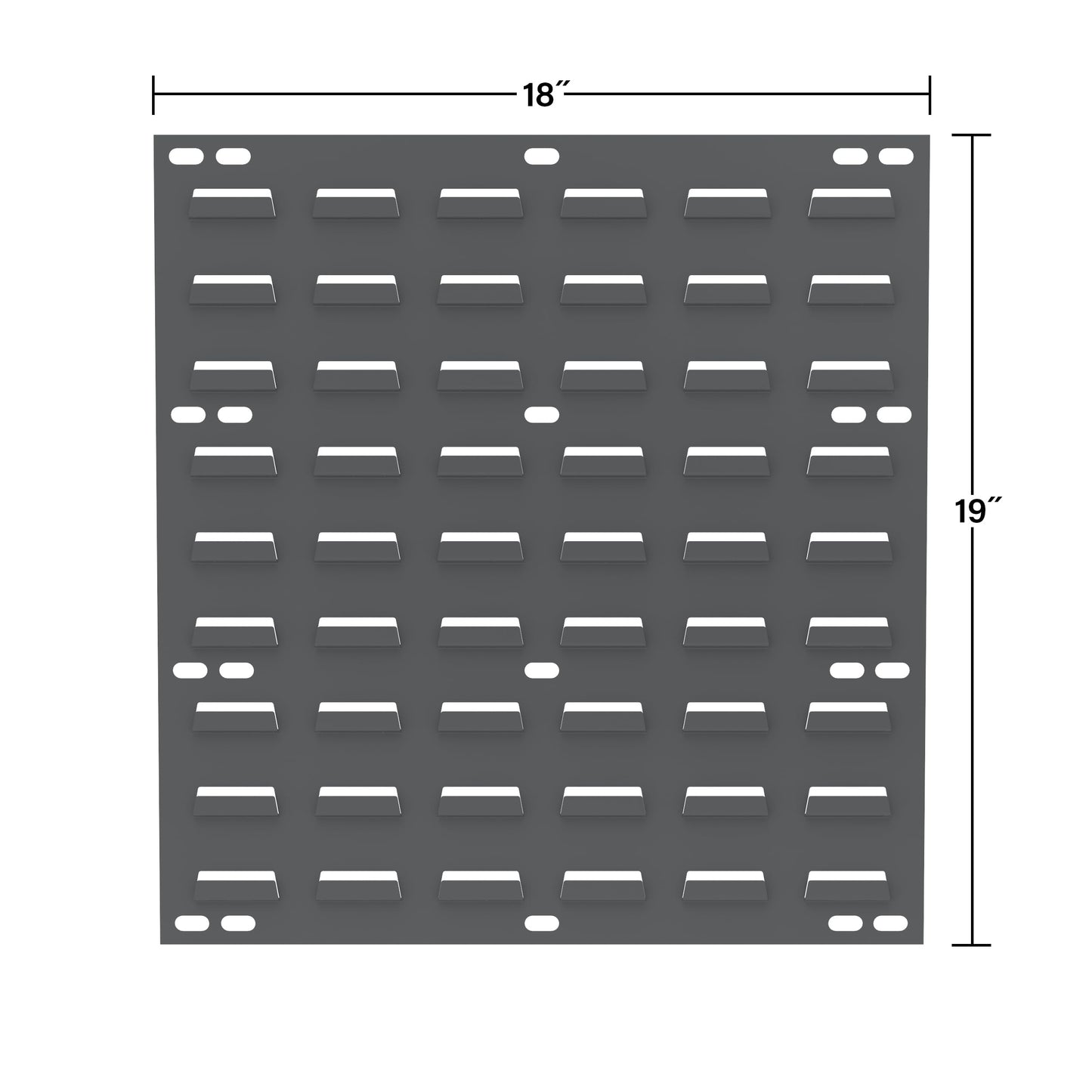 Akro-Mils 30618 Heavy Duty Wall Mount Garage Storage Steel Louvered Panel | Wall Storage Bin Hanging Organizer System for AkroBins, 18-Inch W x 19-Inch H, Grey, 4 Pack