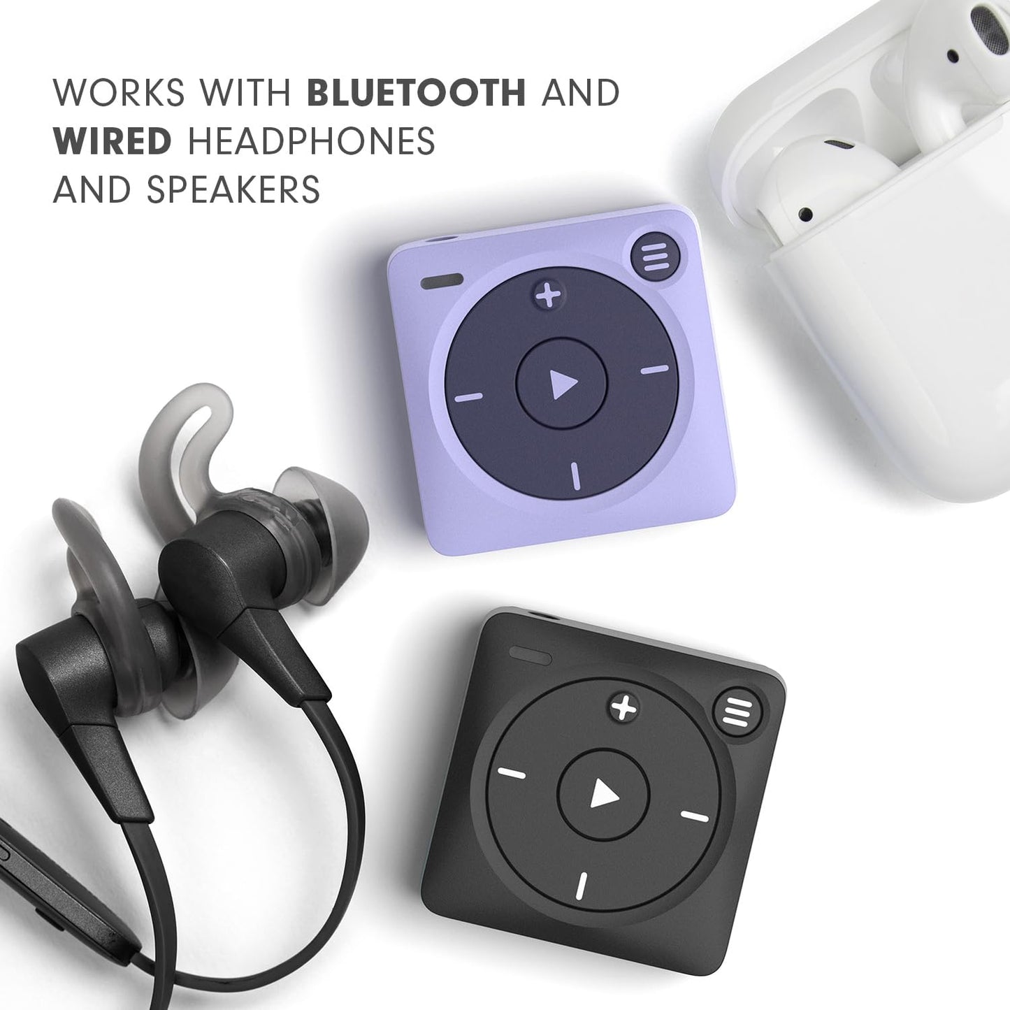 Mighty 3 Spotify & Amazon Music Player (2026 Edition) – Portable, Screen-Free, Works Offline – Compatible with Bluetooth & Wired Headphones – Stores 1,000+ Songs – No Phone Required (Blue)