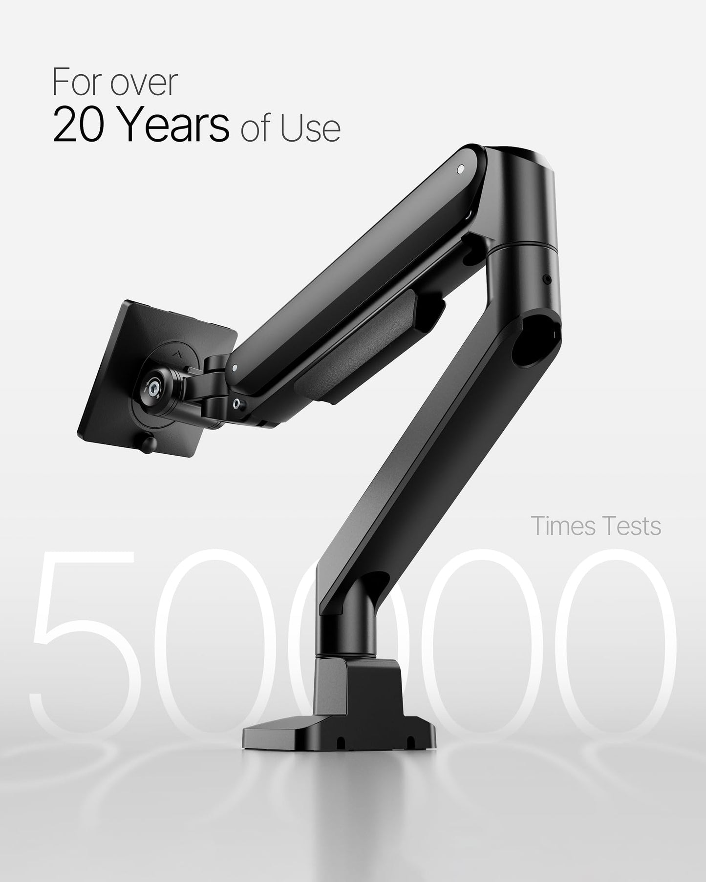 monTEK Deluxe Monitor Arm up to 40 Inch Holds 26.4 lbs Curved Screens Aluminum Fully Motion Adjustable Single Monitor Stand with Clamp/Grommet Desk Mount, Quick Release Plate,75/100mm VESA