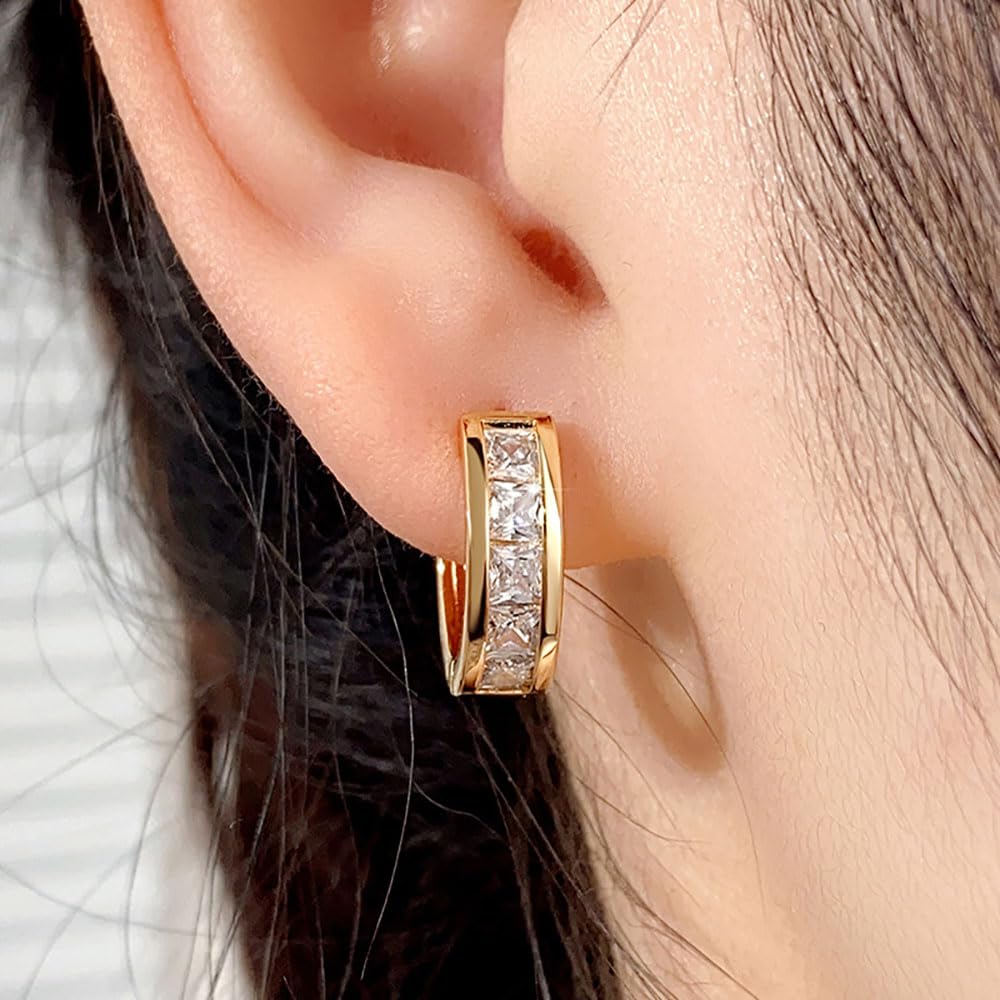 Histone Lymphatic Earring For Women, Lovefinity™ Honorable Joy Halolux Lymphvity Magnetotherapy Germanium Earrings Hoop Jewelry Gifts (Gold+Gold)