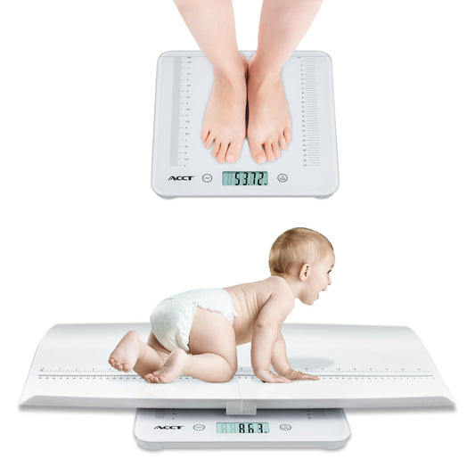 ACCT Digital Baby Scale, 4-in-1 Body Scale for Weighing up to 400 lb, Multifunctional Infant Scale,Pet Scale for Kitty and Puppy, Removable Scale with Hold Function