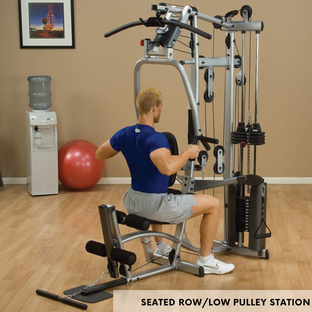 Powerline by Body-Solid (P2X) Multi-Station Functional Trainer with 160lb Single Weights Stack Home Gym Workouts, Full Body Exercise Equipment Machine, Silver