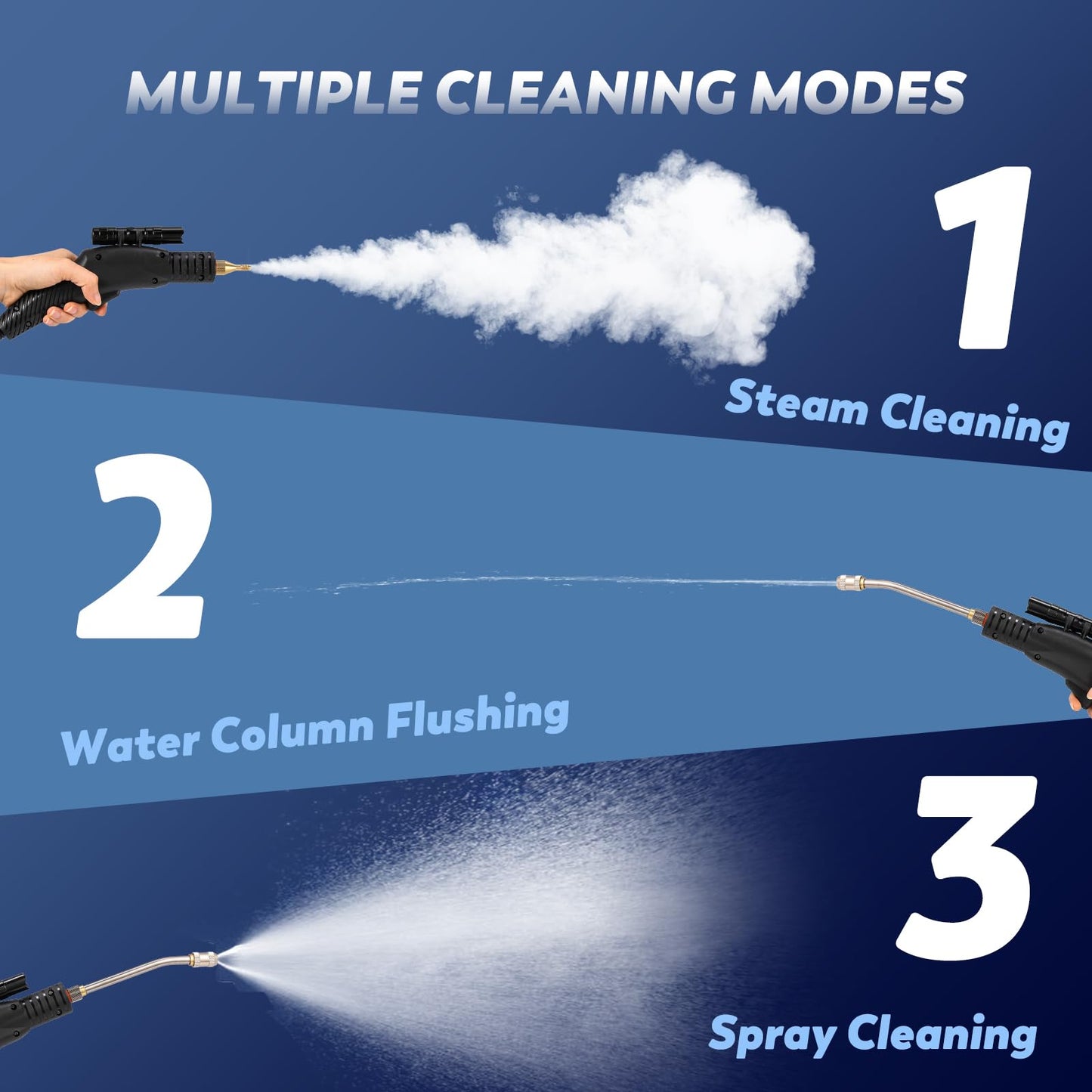 Moongiantgo Steam Cleaner, 1700W High Pressure Handheld Steamer for Cleaning, Chemical-Free Cleaning Machine for Home Use Bathroom Grout Tile Kitchen Grease Floor Gaps Auto Detailing